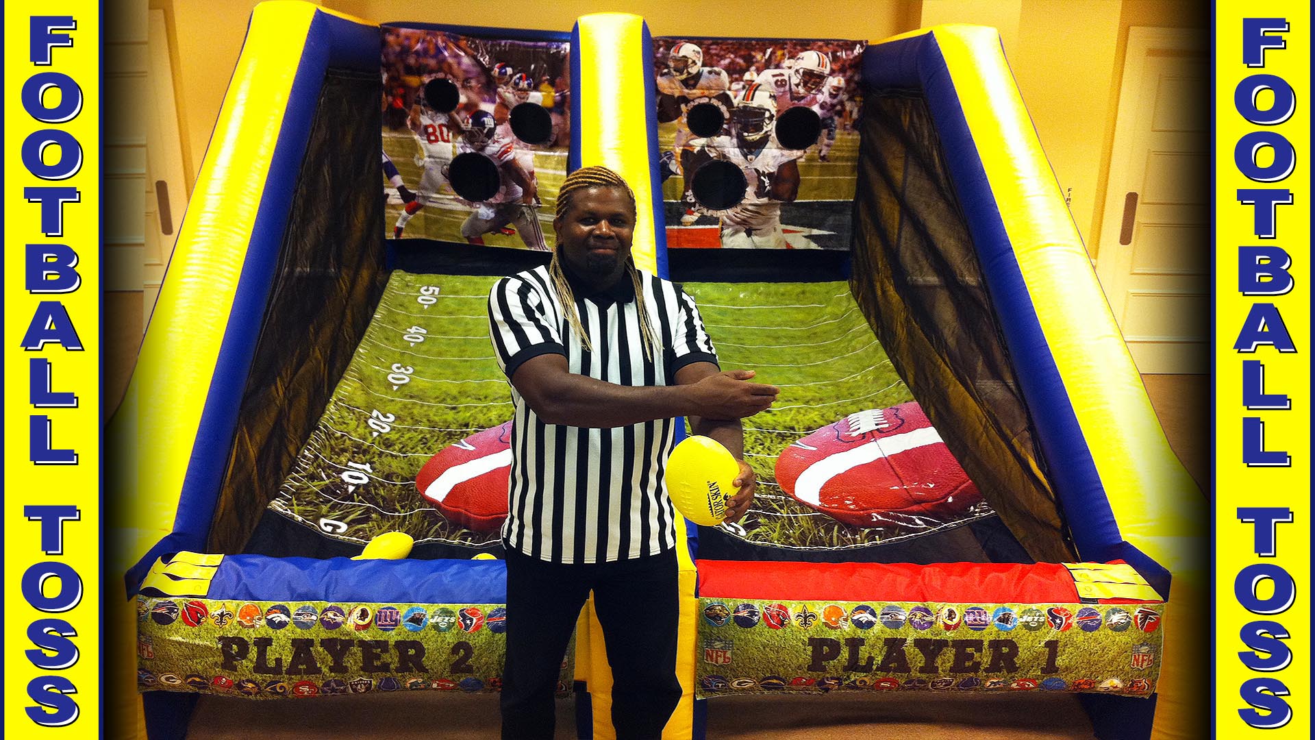 inflatable football toss carnival game